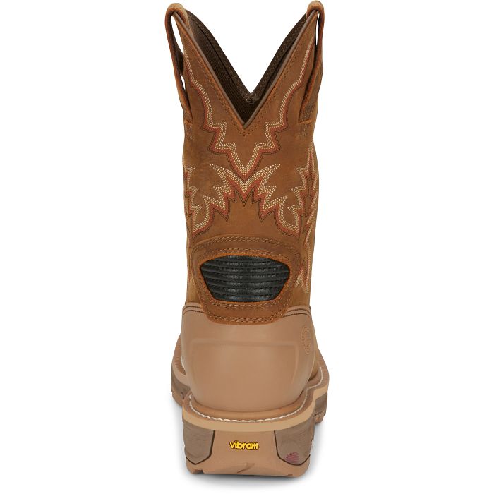 Justin Montana Rust Cowhide Boots Square