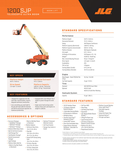 JLG Drivable, Straight Boom Lifts (many heights available)