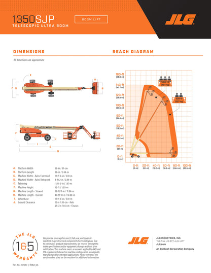 JLG Drivable, Articulating Jib Lifts (many heights available)