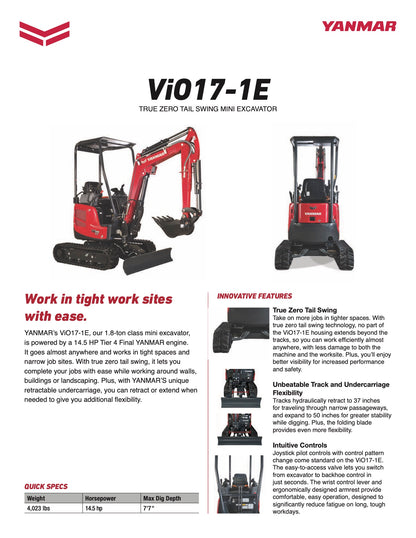 Yanmar VIO17 (NEW)