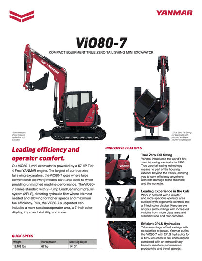 Yanmar VIO80 w/Thumb (NEW)