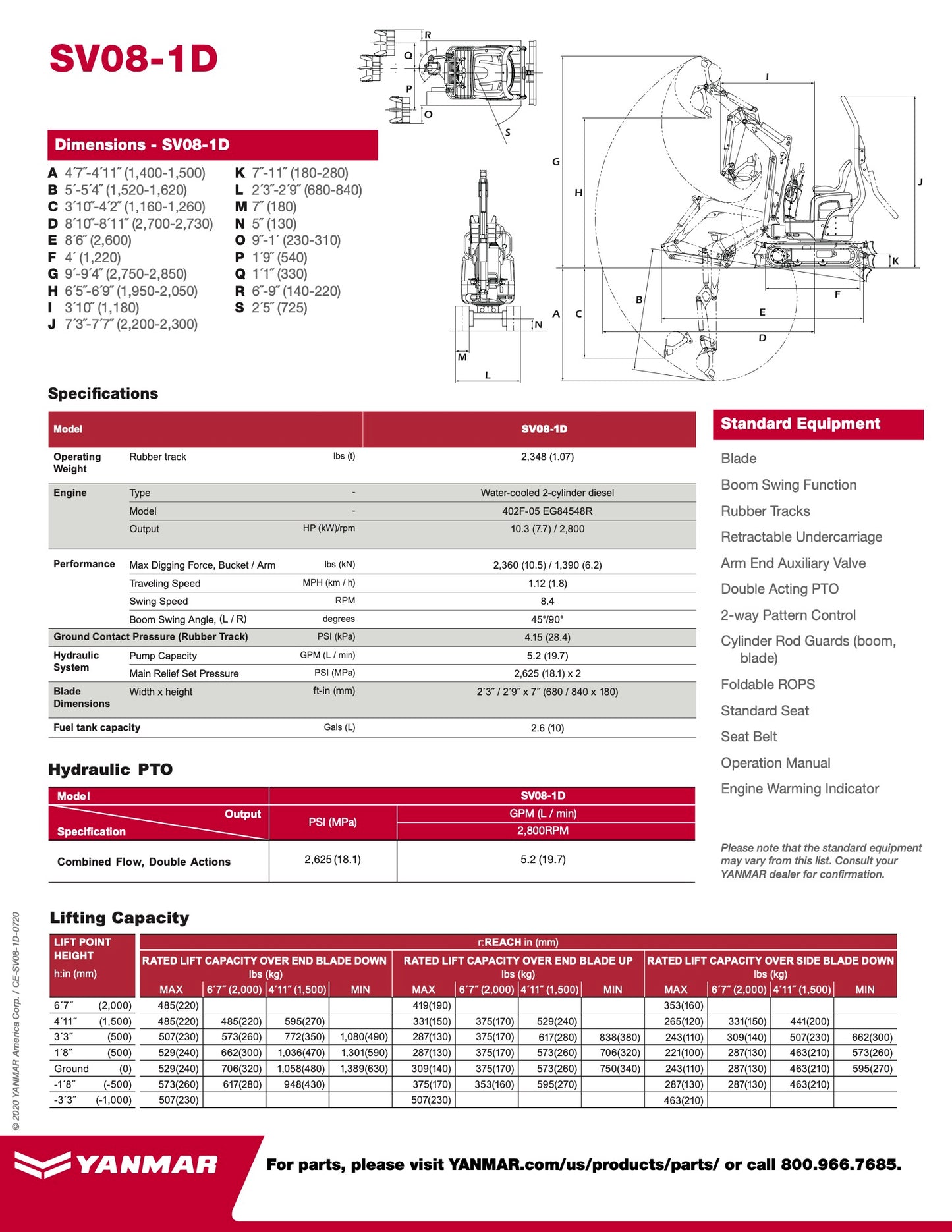 Yanmar SV08 (NEW)