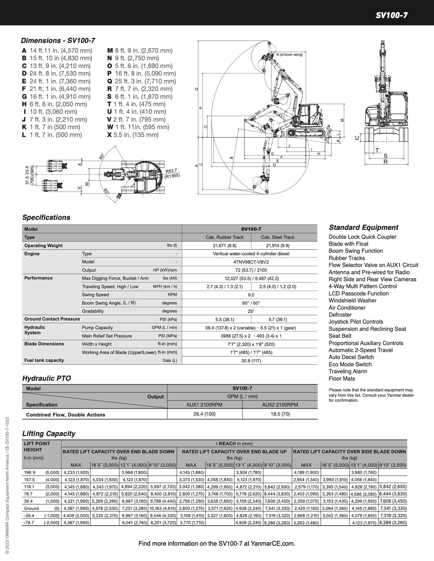 Yanmar SV100 (NEW)