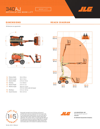 JLG Drivable, Articulating Jib Lifts (many heights available)