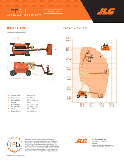 JLG Drivable, Articulating Jib Lifts (many heights available)