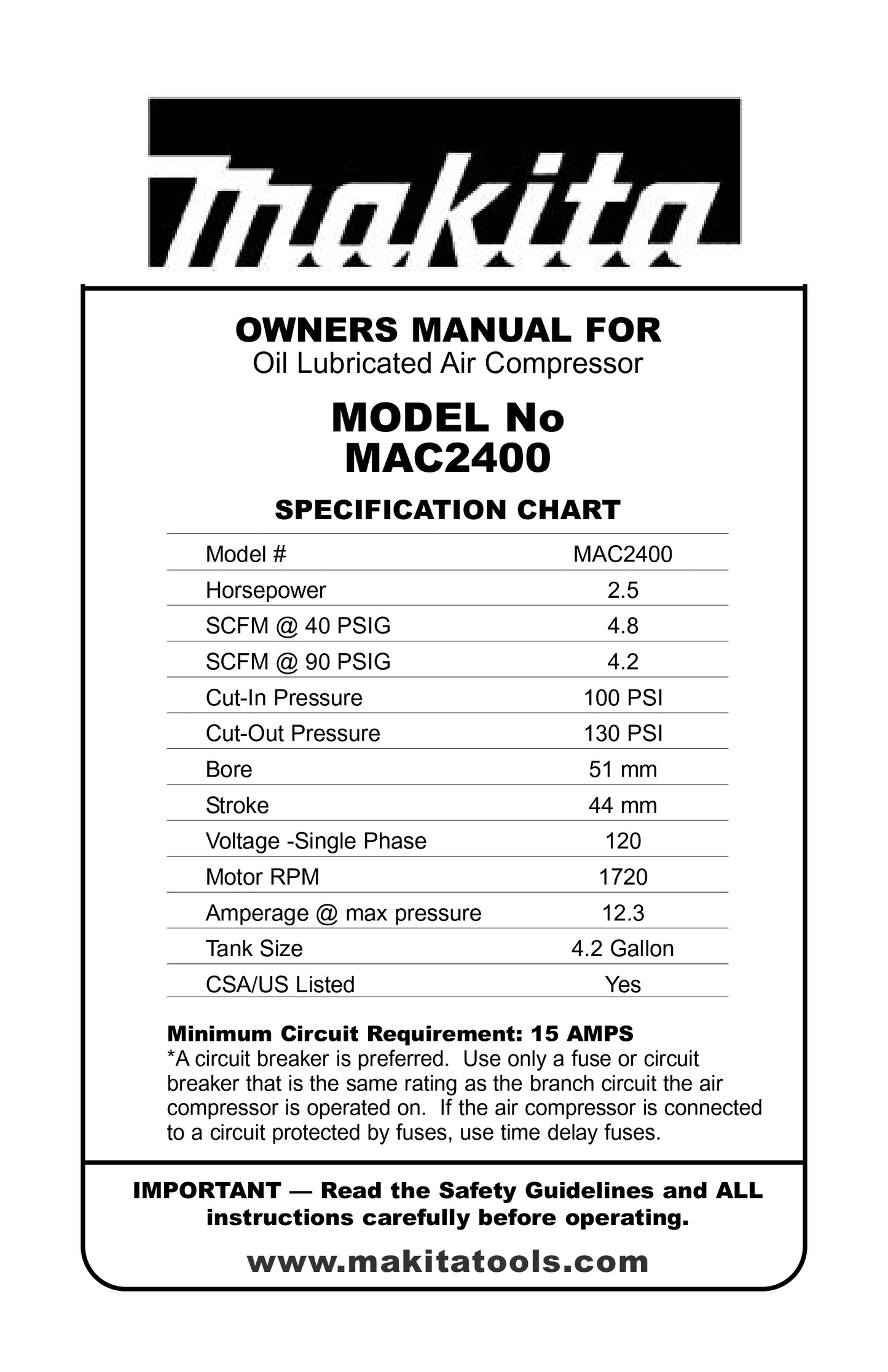 Makita MAC2400