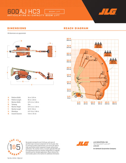 JLG Drivable, Articulating Jib Lifts (many heights available)