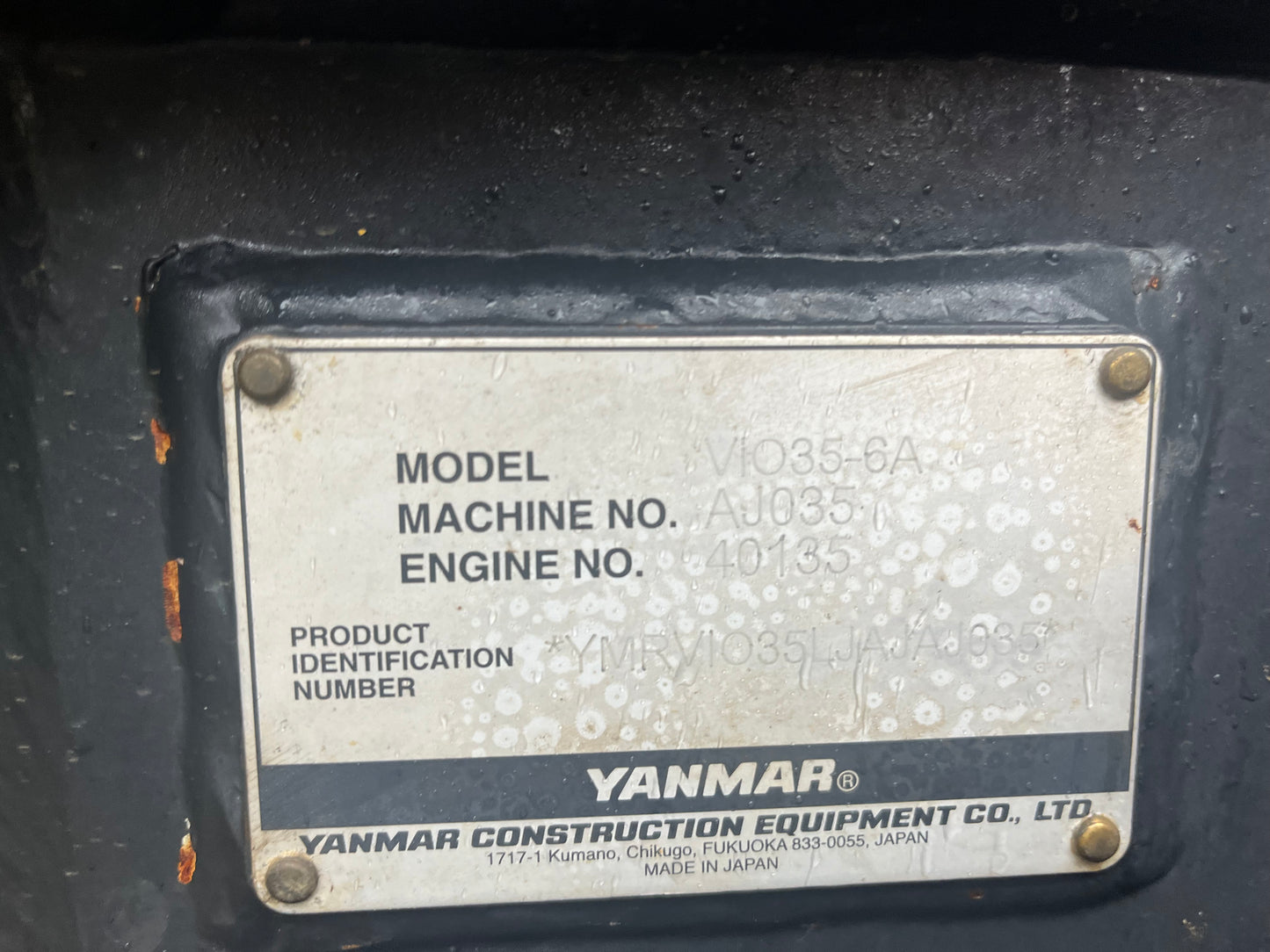 Yanmar VIO35-6A (USED)