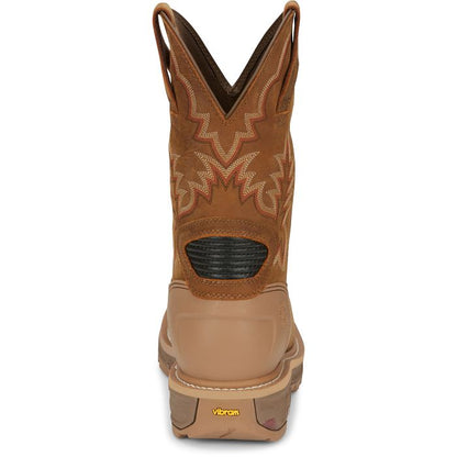 Justin Montana Rust Cowhide Boots Square
