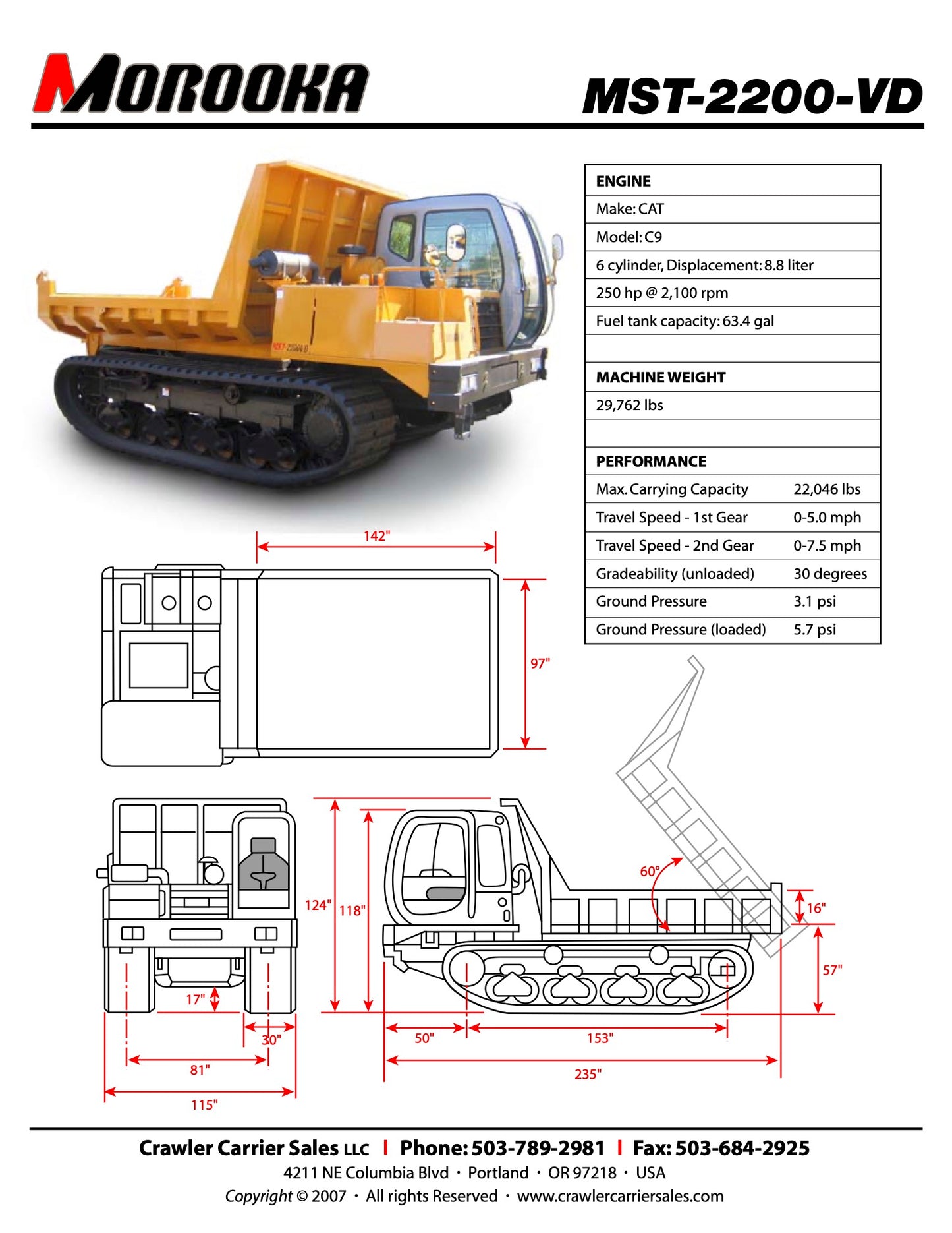 Morooka 2200, 12 Ton