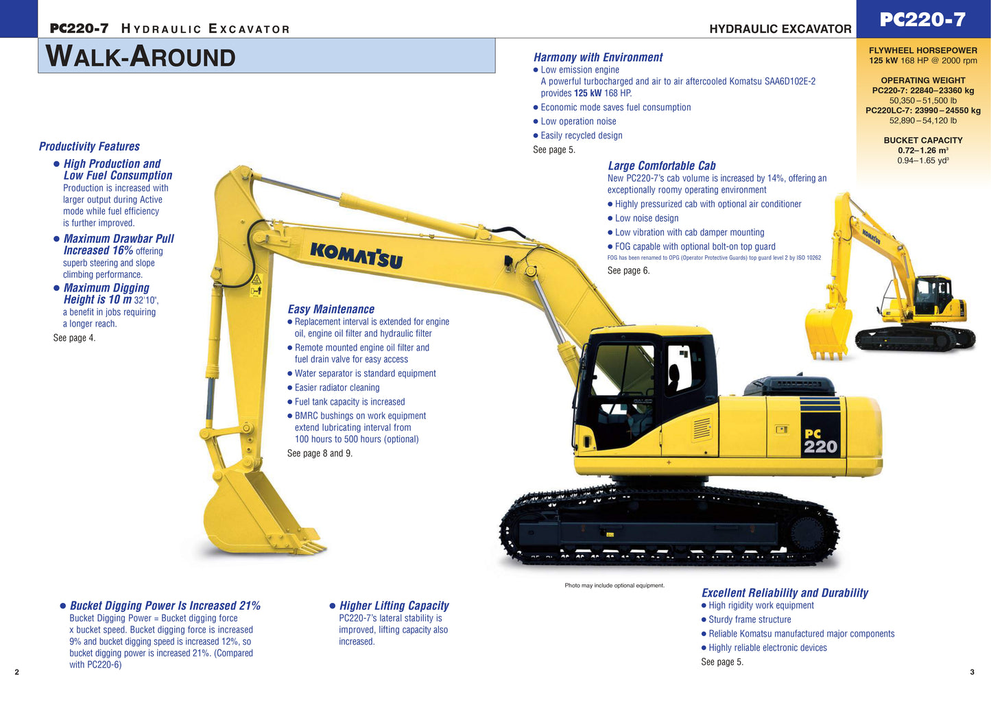 Komatsu 220 Long Reach