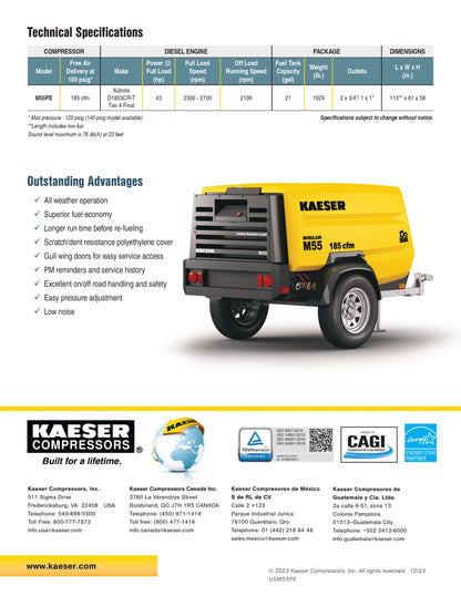 Kaeser 185 CFM