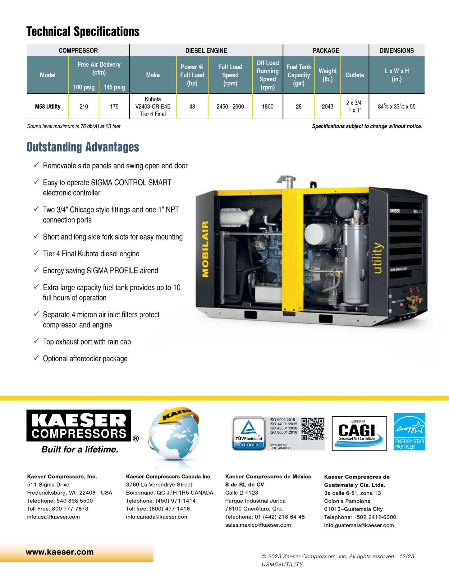 Kaeser 210 CFM