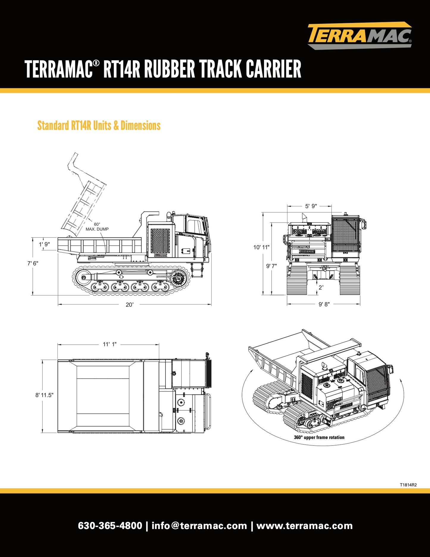 Terramac RT14, Swivel Bed