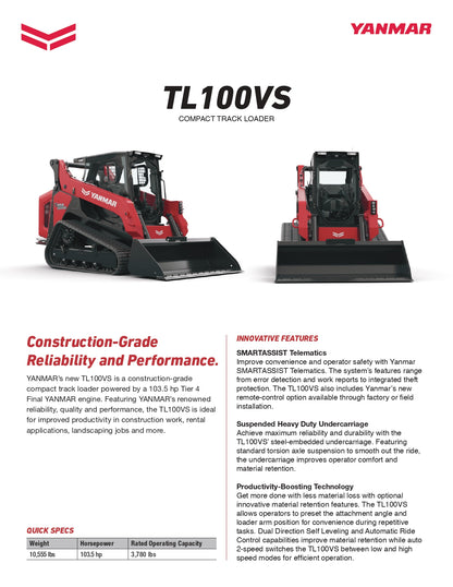 Yanmar TL100VS (NEW)