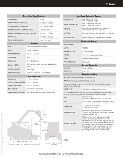 Yanmar TL100VS (NEW)