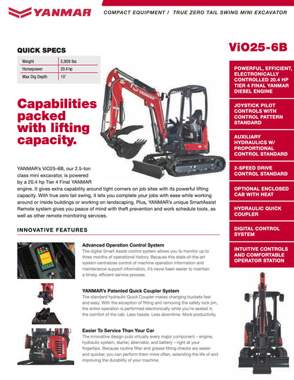 Yanmar VIO25 w/Thumb (NEW)